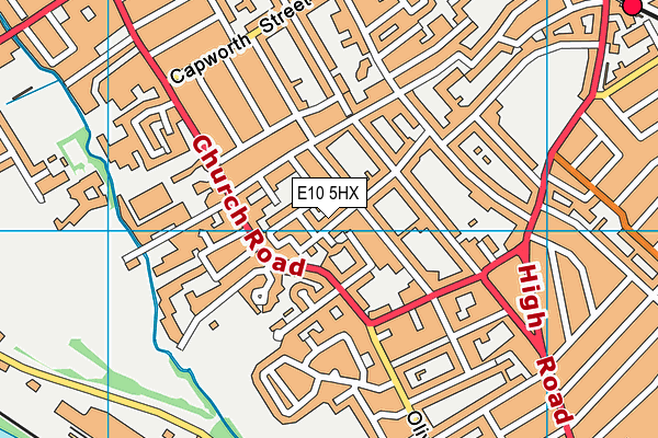 E10 5HX map - OS VectorMap District (Ordnance Survey)