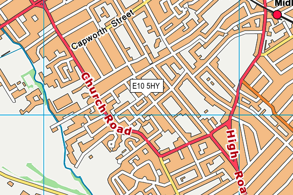 E10 5HY map - OS VectorMap District (Ordnance Survey)