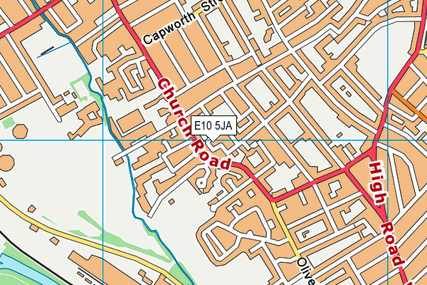 E10 5JA map - OS VectorMap District (Ordnance Survey)