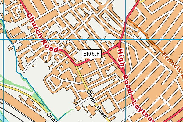 E10 5JH map - OS VectorMap District (Ordnance Survey)