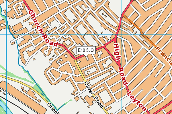 E10 5JQ map - OS VectorMap District (Ordnance Survey)
