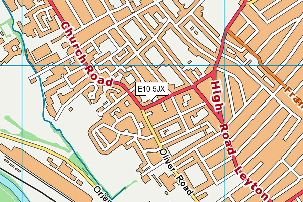 E10 5JX map - OS VectorMap District (Ordnance Survey)
