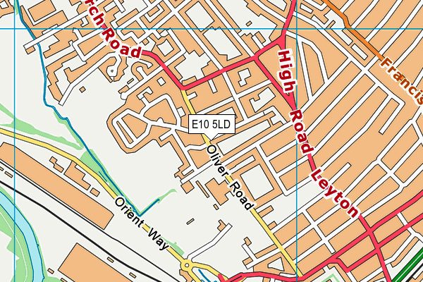 E10 5LD map - OS VectorMap District (Ordnance Survey)