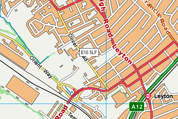 E10 5LF map - OS VectorMap District (Ordnance Survey)