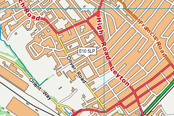 E10 5LP map - OS VectorMap District (Ordnance Survey)
