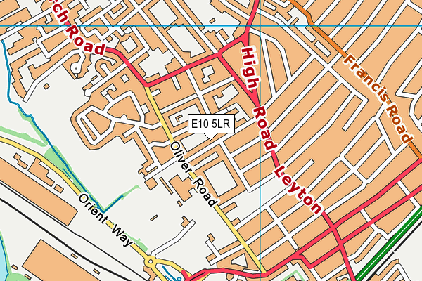 E10 5LR map - OS VectorMap District (Ordnance Survey)