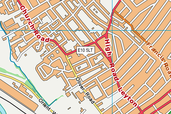 E10 5LT map - OS VectorMap District (Ordnance Survey)