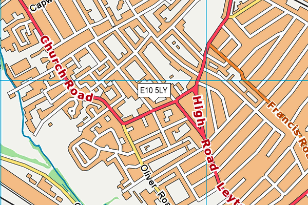 E10 5LY map - OS VectorMap District (Ordnance Survey)