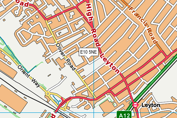 E10 5NE map - OS VectorMap District (Ordnance Survey)