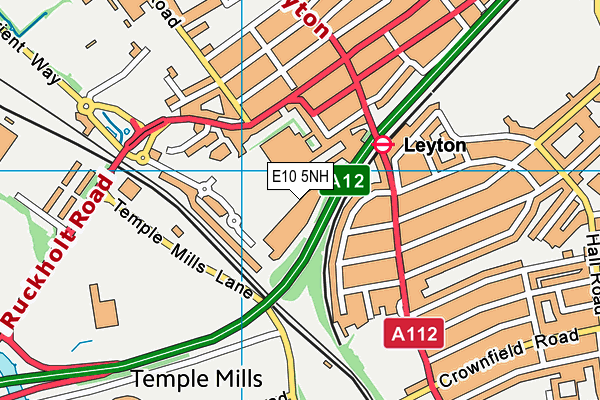 The Gym Group (London Leyton) map (E10 5NH) - OS VectorMap District (Ordnance Survey)