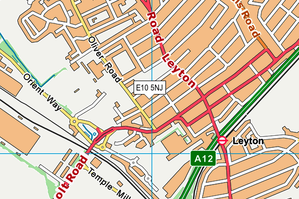 E10 5NJ map - OS VectorMap District (Ordnance Survey)