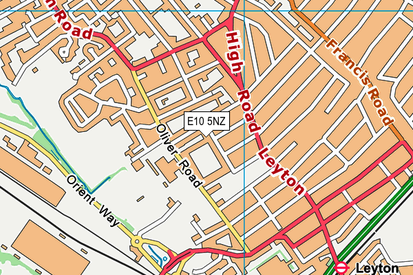 E10 5NZ map - OS VectorMap District (Ordnance Survey)
