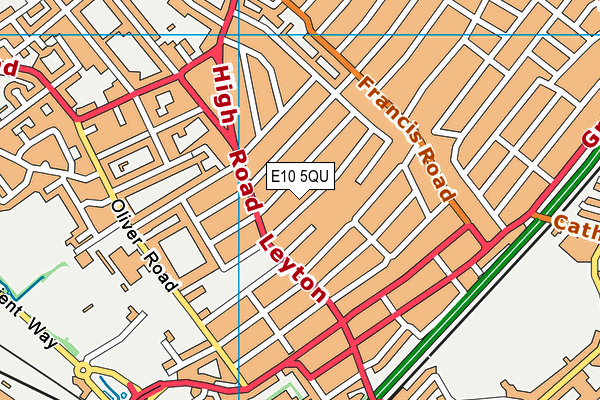 E10 5QU map - OS VectorMap District (Ordnance Survey)