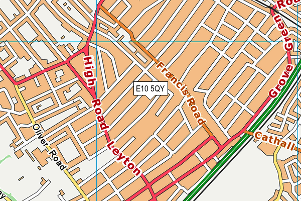 E10 5QY map - OS VectorMap District (Ordnance Survey)