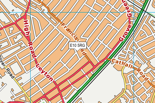 E10 5RG map - OS VectorMap District (Ordnance Survey)