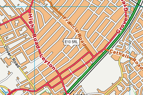 E10 5RL map - OS VectorMap District (Ordnance Survey)