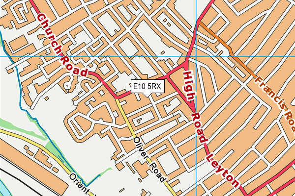 E10 5RX map - OS VectorMap District (Ordnance Survey)