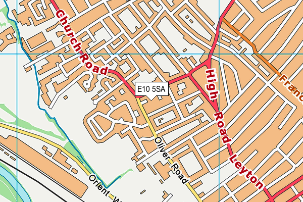 E10 5SA map - OS VectorMap District (Ordnance Survey)