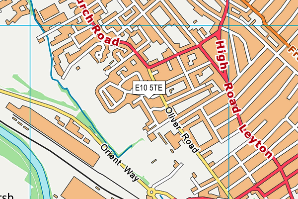 E10 5TE map - OS VectorMap District (Ordnance Survey)