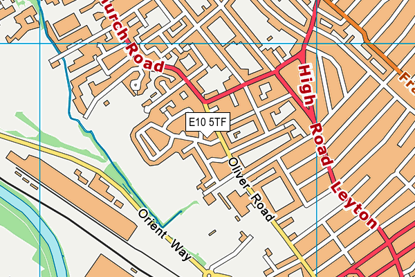 E10 5TF map - OS VectorMap District (Ordnance Survey)