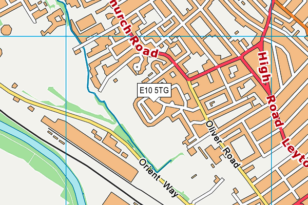 E10 5TG map - OS VectorMap District (Ordnance Survey)