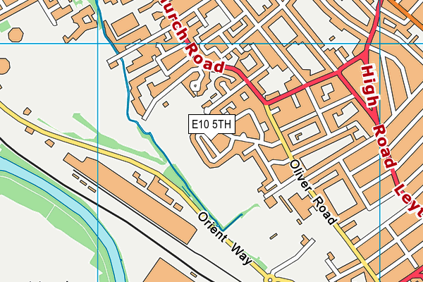 E10 5TH map - OS VectorMap District (Ordnance Survey)
