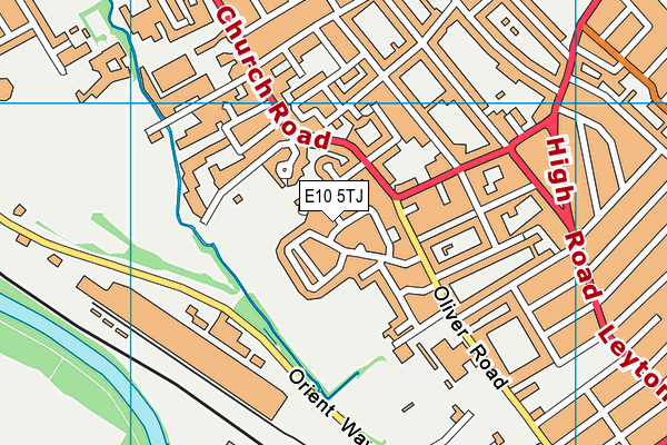 E10 5TJ map - OS VectorMap District (Ordnance Survey)