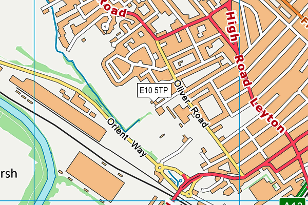 E10 5TP map - OS VectorMap District (Ordnance Survey)