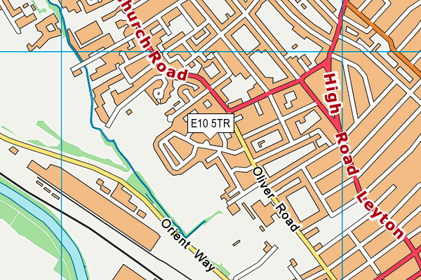 E10 5TR map - OS VectorMap District (Ordnance Survey)