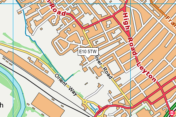 E10 5TW map - OS VectorMap District (Ordnance Survey)