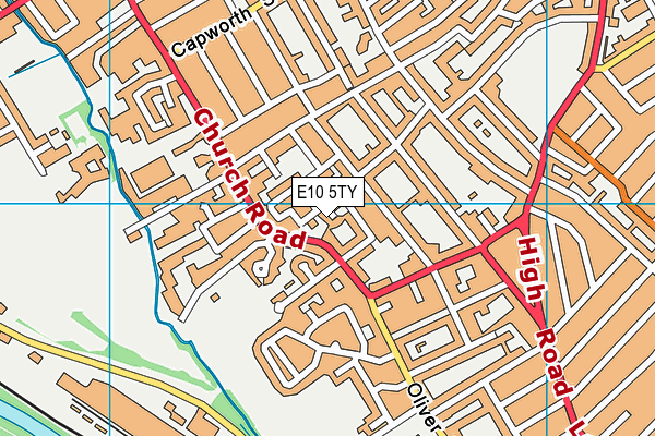 E10 5TY map - OS VectorMap District (Ordnance Survey)