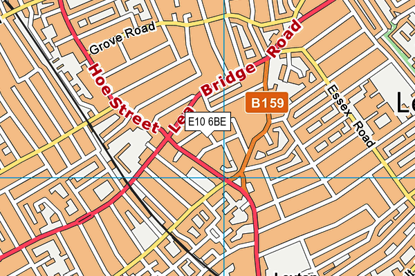 E10 6BE map - OS VectorMap District (Ordnance Survey)