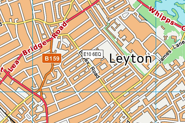 Leyton Sixth Form College map (E10 6EQ) - OS VectorMap District (Ordnance Survey)