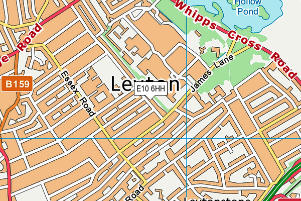 E10 6HH map - OS VectorMap District (Ordnance Survey)