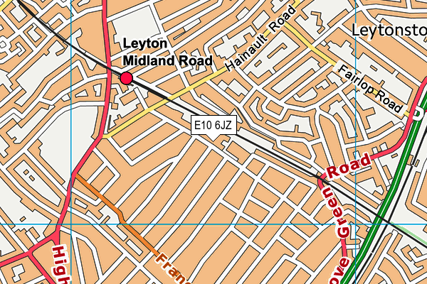Norlington School And Sixth Form map (E10 6JZ) - OS VectorMap District (Ordnance Survey)