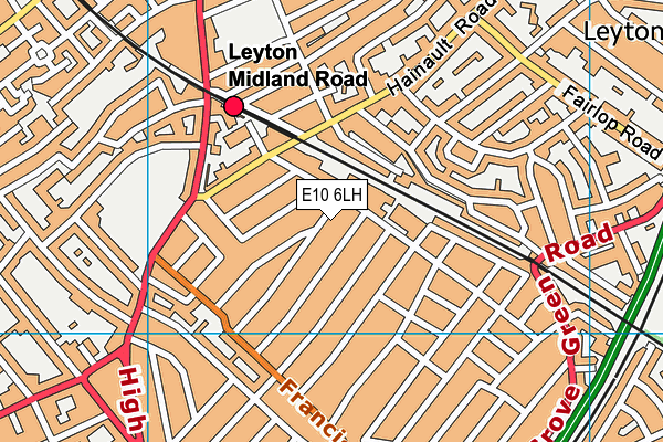 E10 6LH map - OS VectorMap District (Ordnance Survey)
