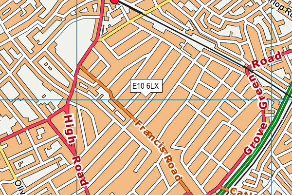 E10 6LX map - OS VectorMap District (Ordnance Survey)