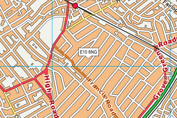 E10 6NG map - OS VectorMap District (Ordnance Survey)