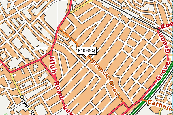 E10 6NQ map - OS VectorMap District (Ordnance Survey)