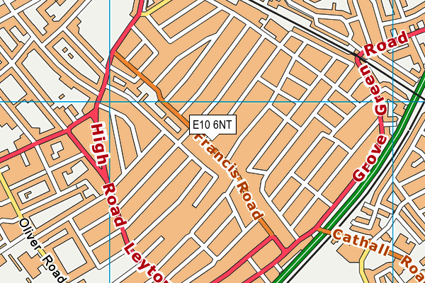 E10 6NT map - OS VectorMap District (Ordnance Survey)