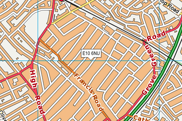 E10 6NU map - OS VectorMap District (Ordnance Survey)