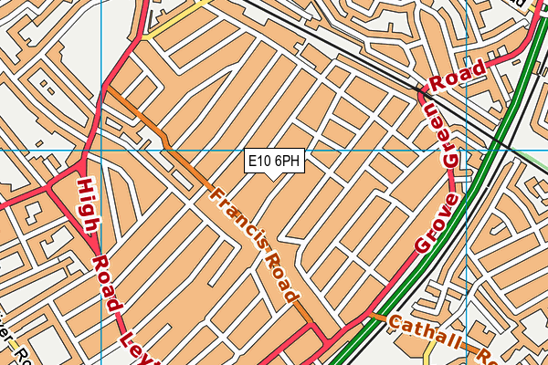 E10 6PH map - OS VectorMap District (Ordnance Survey)