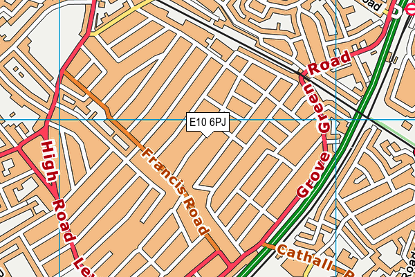 Newport School map (E10 6PJ) - OS VectorMap District (Ordnance Survey)