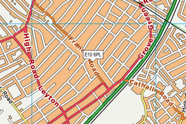 E10 6PL map - OS VectorMap District (Ordnance Survey)