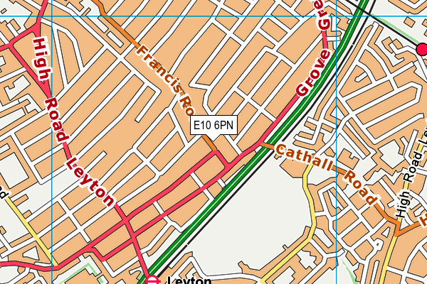 E10 6PN map - OS VectorMap District (Ordnance Survey)