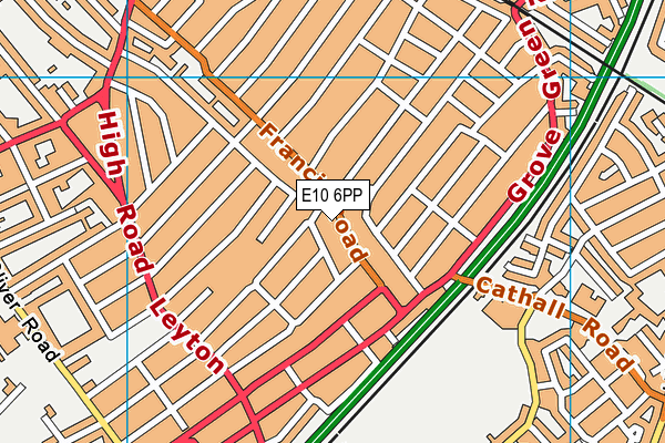 E10 6PP map - OS VectorMap District (Ordnance Survey)