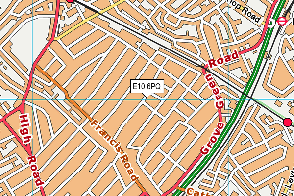 E10 6PQ map - OS VectorMap District (Ordnance Survey)