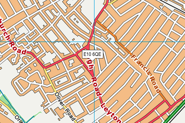 E10 6QE map - OS VectorMap District (Ordnance Survey)
