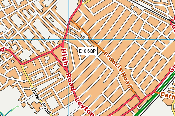 E10 6QP map - OS VectorMap District (Ordnance Survey)