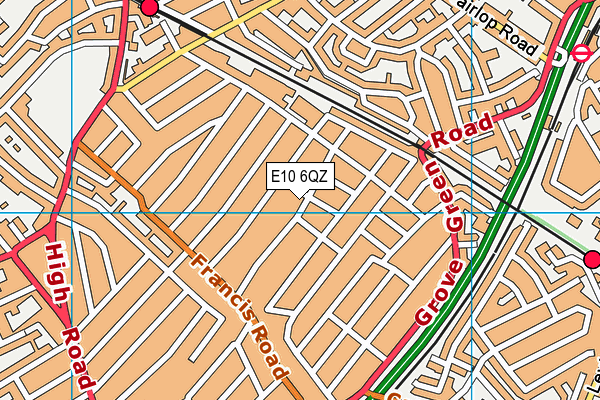 E10 6QZ map - OS VectorMap District (Ordnance Survey)
